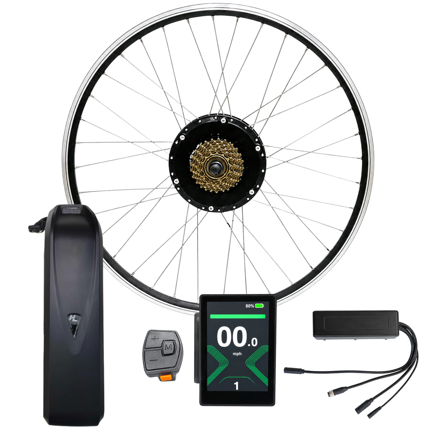 E-BikeKit Rear Wheel Conversion Kit (Battery Included)